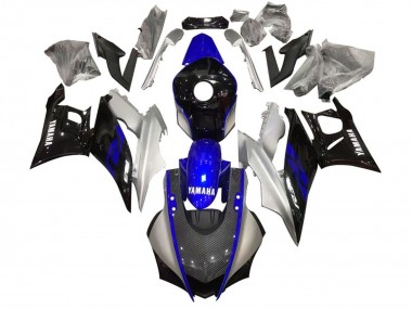 2022-2024 Silver Blue Black Carbon Fiber Style Yamaha YZF R3/R25 Motorcycle Fairing Australia