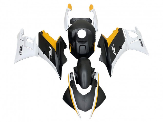 2022-2024 White Yellow Matte Black Yamaha YZF R3/R25 Motorcycle Fairings Australia