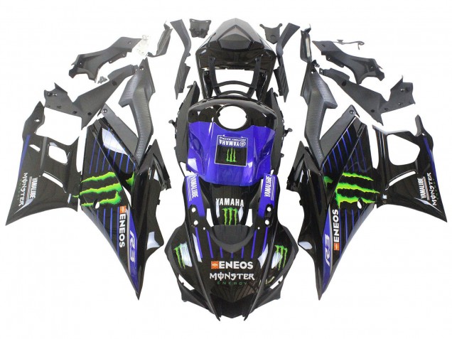 2022-2024 Blue Green Black Monster Yamalube ENEOS Yamaha YZF R3/R25 Motorcycle Fairings Australia