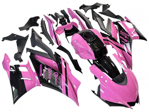 2022-2024 Pink Glossy Black Monster Yamaha YZF R3/R25 Motorcycle Fairings Australia