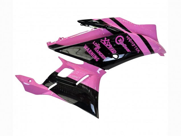 2022-2024 Pink Glossy Black Monster Yamaha YZF R3/R25 Motorcycle Fairings Australia