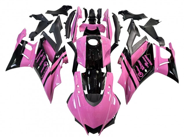 2022-2024 Pink Glossy Black Monster Yamaha YZF R3/R25 Motorcycle Fairings Australia