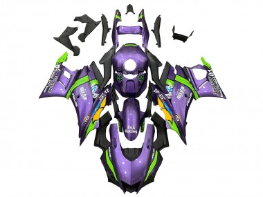 2022-2024 Purple Green Yellow Trick Star EVA Racing 21 Yamaha YZF R3/R25 Motorcycle Fairings Australia