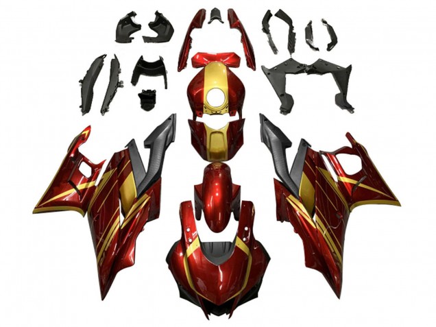 2022-2024 Red Gold Matte Black Yamaha YZF R3/R25 Motorcycle Fairings Australia