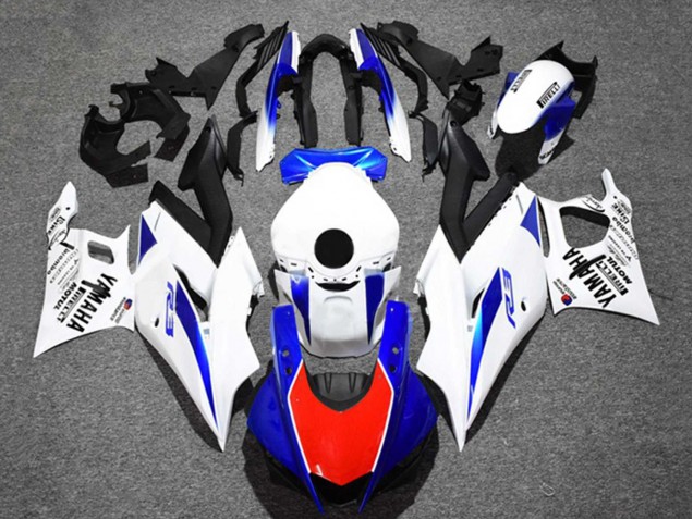 2022-2024 White Blue Red Black Motul Yamaha YZF R3/R25 Motorcycle Fairings Australia