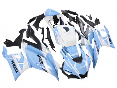 2022-2024 White Light Blue Yamaha YZF R3/R25 Motorcycle Fairings Australia