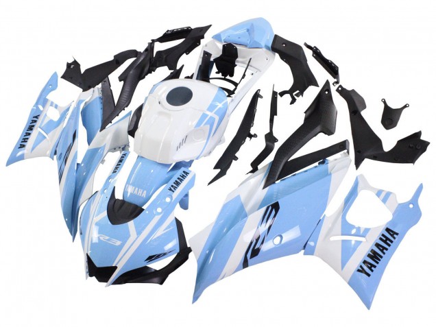 2022-2024 White Light Blue Yamaha YZF R3/R25 Motorcycle Fairings Australia