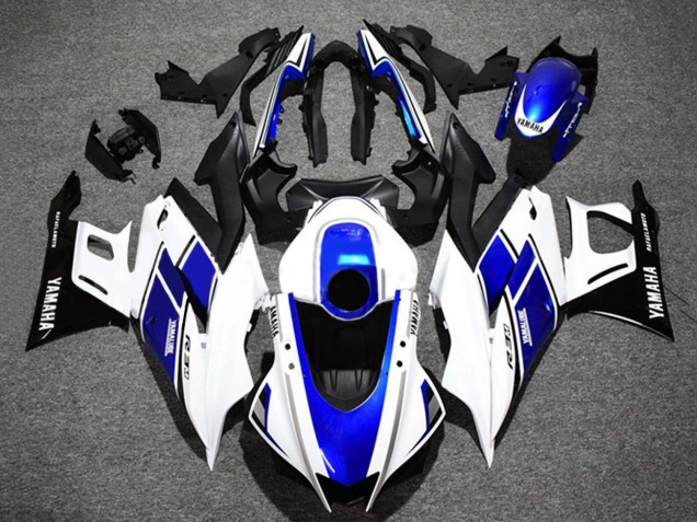 2022-2024 White Blue Glossy Black Yamalube Yamaha YZF R3/R25 Motorcycle Fairings Australia