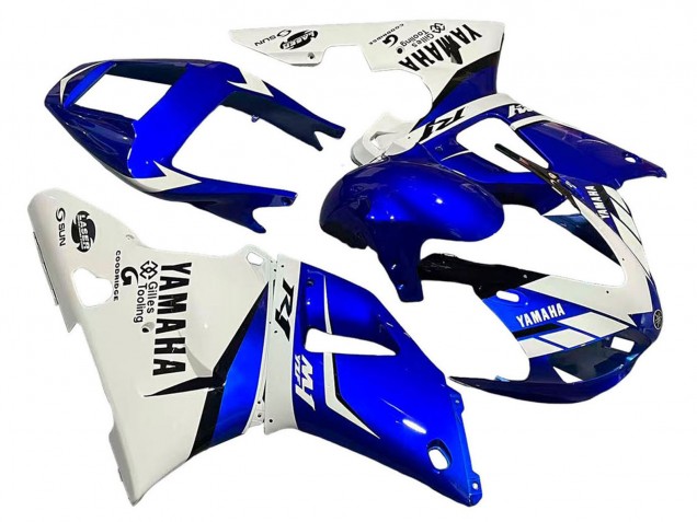 1998-1999 White Blue Black Yamaha YZF 1000 R1 Motorcycle Fairings Australia