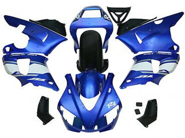 1998-1999 Blue White Glossy Black Yamaha YZF 1000 R1 Motorcycle Fairings Australia