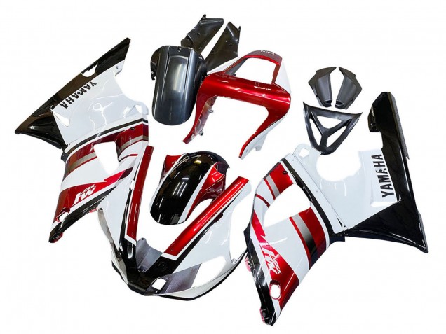 2000-2001 Red White Glossy Black Yamaha YZF 1000 R1 Motorcycle Fairing Australia