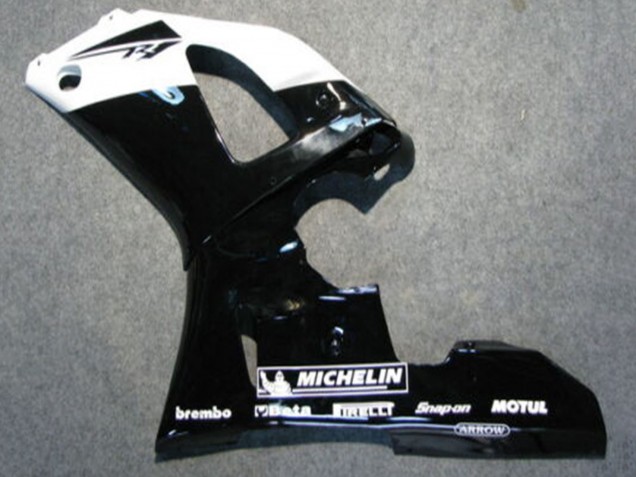 2000-2001 Glossy Black White Michelin Yamaha YZF 1000 R1 Motorcycle Fairings Australia