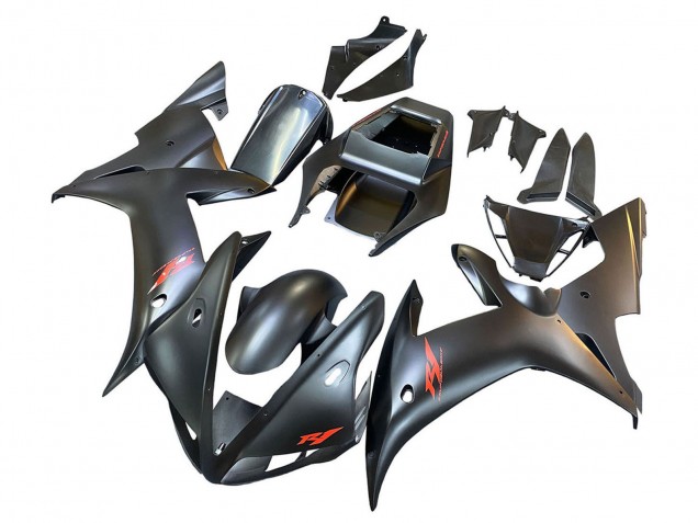 2002-2003 Matte Black Red Yamaha YZF 1000 R1 Motorcycle Fairings Australia