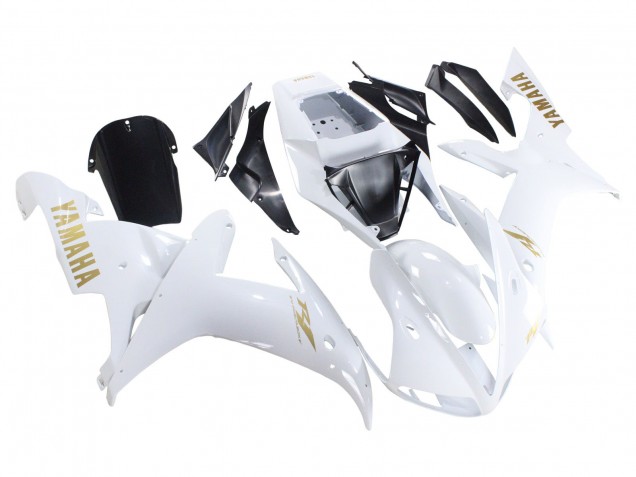 2002-2003 White Gold Decals Yamaha YZF 1000 R1 Motorcycle Fairings Australia