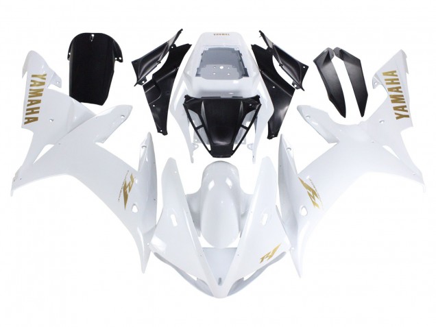 2002-2003 White Gold Decals Yamaha YZF 1000 R1 Motorcycle Fairings Australia