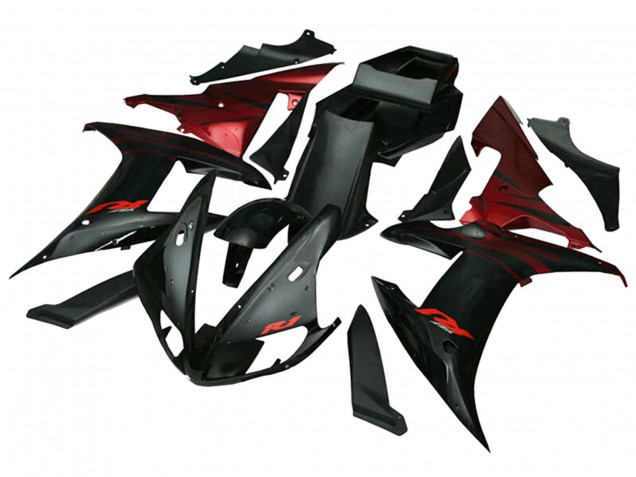 2002-2003 Red Black Flame Yamaha YZF 1000 R1 Motorcycle Fairings Australia