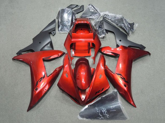 2002-2003 Red Matte Black Yamaha YZF 1000 R1 Motorcycle Fairing Australia