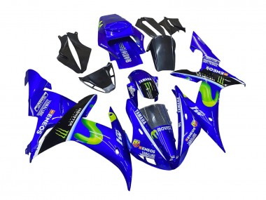 2002-2003 Blue Black Green MoviStar ENEOS Monster Yamaha YZF 1000 R1 Motorcycle Fairings Australia