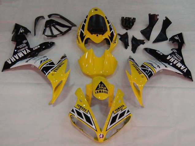 2004-2006 Yellow White Glossy Black Yamaha YZF 1000 R1 Motorcycle Fairings Australia