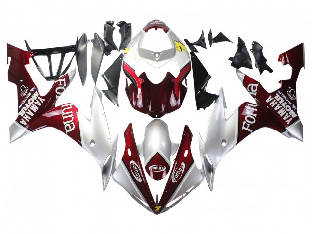 2004-2006 Silver Red Fortuna Motul Yamaha YZF 1000 R1 Motorcycle Fairings Australia