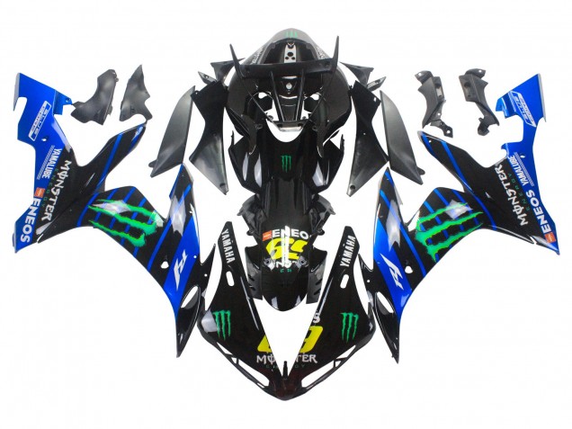 2004-2006 Blue Black Yellow Green Monster Yamalube ENEOS 69 Yamaha YZF 1000 R1 Motorcycle Fairings Australia
