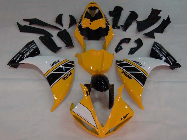 2007-2008 Yellow White Black Yamaha YZF 1000 R1 Motorcycle Fairings Australia