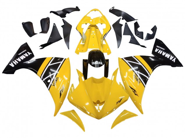 2009-2011 Yellow White Black Stripe Yamaha YZF 1000 R1 Motorcycle Fairing Kits Australia