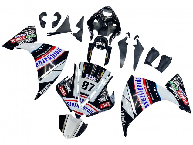 2012-2014 Glossy Black White Red Fimer Yamalube Sterilgarda 87 Yamaha YZF 1000 R1 Motorcycle Fairings Australia