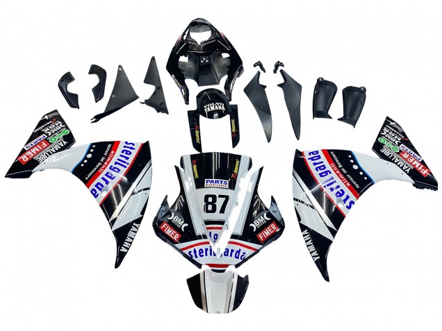 2012-2014 Glossy Black White Red Fimer Yamalube Sterilgarda 87 Yamaha YZF 1000 R1 Motorcycle Fairings Australia