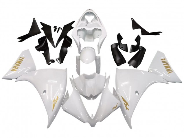 2012-2014 White Gold Decals Yamaha YZF 1000 R1 Motorcycle Fairings Australia