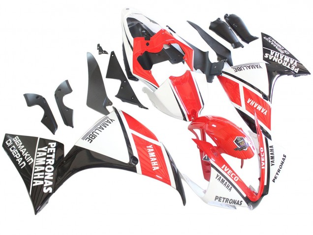 2012-2014 White Red Glossy Black Petronas Yamaha YZF 1000 R1 Motorcycle Fairings Australia