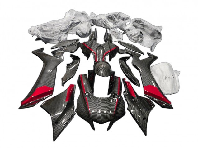 2020-2025 Black Carbon Fiber Red Yamaha YZF 1000 R1 Motorcycle Fairings Australia