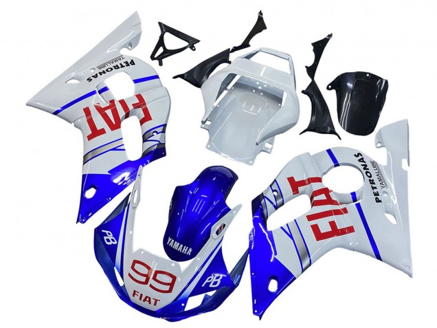 1998-2002 White Blue Red Fiat 99 Yamaha YZF 600 R6 Motorcycle Fairings Australia