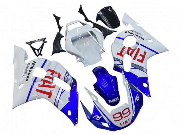 1998-2002 White Blue Red Fiat 99 Yamaha YZF 600 R6 Motorcycle Fairings Australia