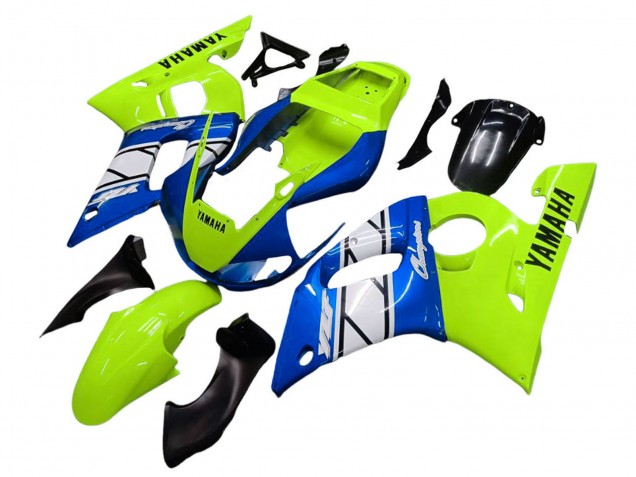 1998-2002 Neon Green Blue White Champions Yamaha YZF 600 R6 Motorcycle Fairings Australia