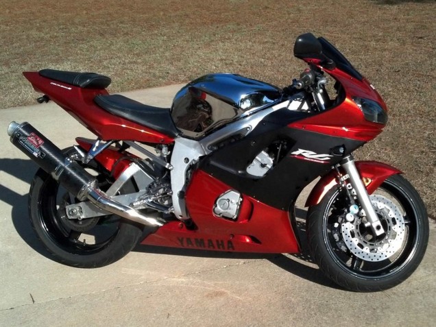 1998-2002 Orange Matte Black Yamaha YZF 600 R6 Motorcycle Fairings Australia