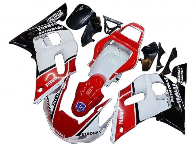 1998-2002 White Red Black Petronas Yamalube 50th Yamaha YZF 600 R6 Motorcycle Fairings Australia