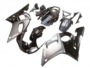 1998-2002 Silver Glossy Black Yamaha YZF 600 R6 Motorcycle Fairings Australia