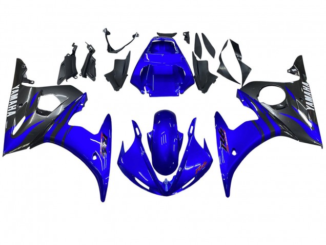 2003-2004 Blue Glossy Black Yamaha YZF R6 Motorcycle Fairings Australia