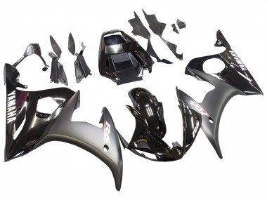 2003-2004 Glossy Black Matte Black White Decals Yamaha YZF R6 Motorcycle Fairings Australia