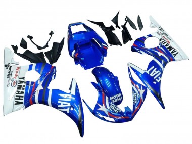 2006-2009 White Blue Fiat Motul Kastinee Yamaha YZF R6S Motorcycle Fairings Australia