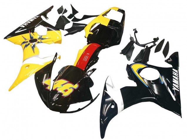 2003-2004 Yellow Red Glossy Black 46 Yamaha YZF R6 Motorcycle Fairings Australia