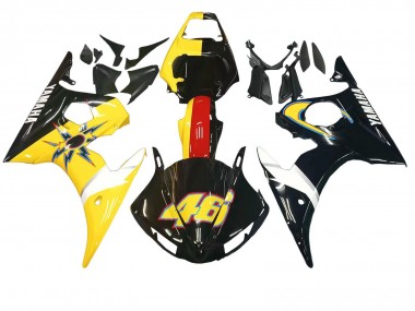 2003-2004 Yellow Red Glossy Black 46 Yamaha YZF R6 Motorcycle Fairings Australia