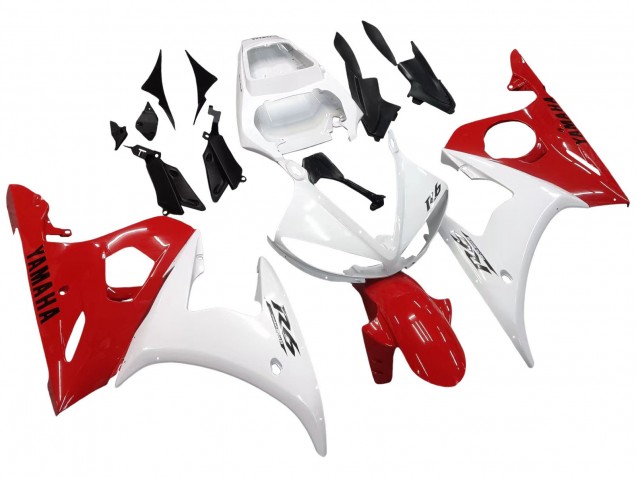 2003-2004 White Red Yamaha YZF R6 Motorcycle Fairings Australia