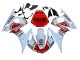 2003-2004 White Red Lucky Strike Motul Yamaha YZF R6 Motorcycle Fairings Australia