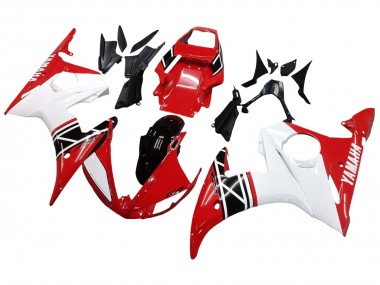 2003-2004 White Red Glossy Black Yamaha YZF R6 Motorcycle Fairing Australia