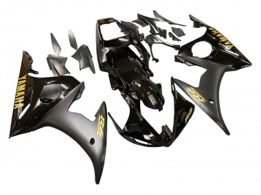 2003-2004 Glossy Black Matte Black Gold Decals Yamaha YZF R6 Motorcycle Fairings Australia