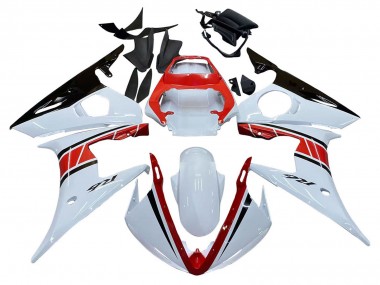 2003-2004 White Red Glossy Black Yamaha YZF R6 Motorcycle Fairings Australia