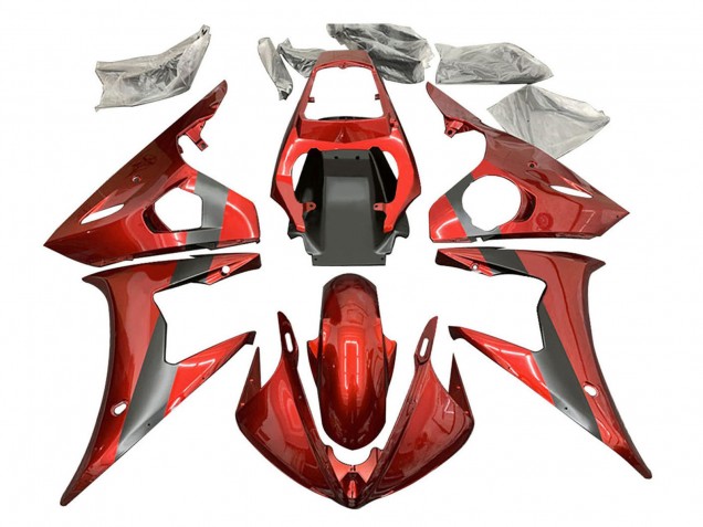 2006-2009 Red Matte Black Yamaha YZF R6S Motorcycle Fairings Australia