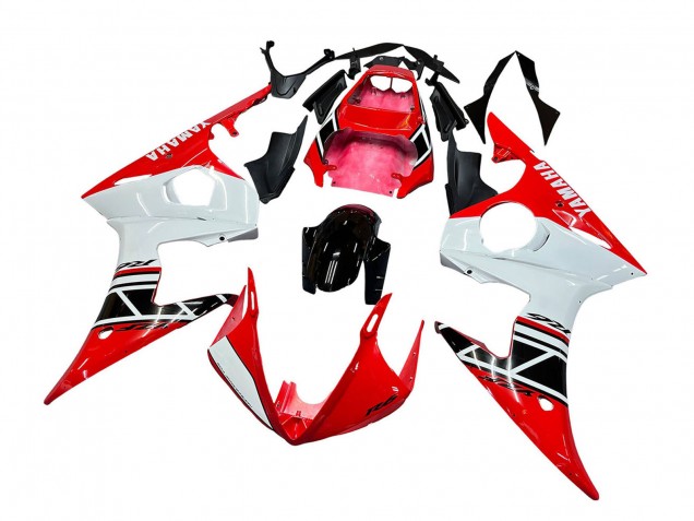 2006-2009 Red White Black Yamaha YZF R6S Motorcycle Fairings Australia